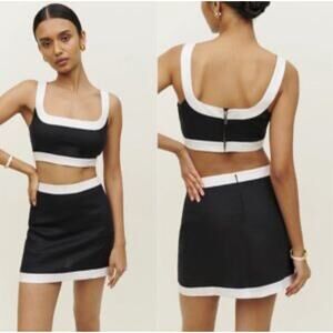 Reformation Robbie Linen Two Piece, Size 8, NWOTs